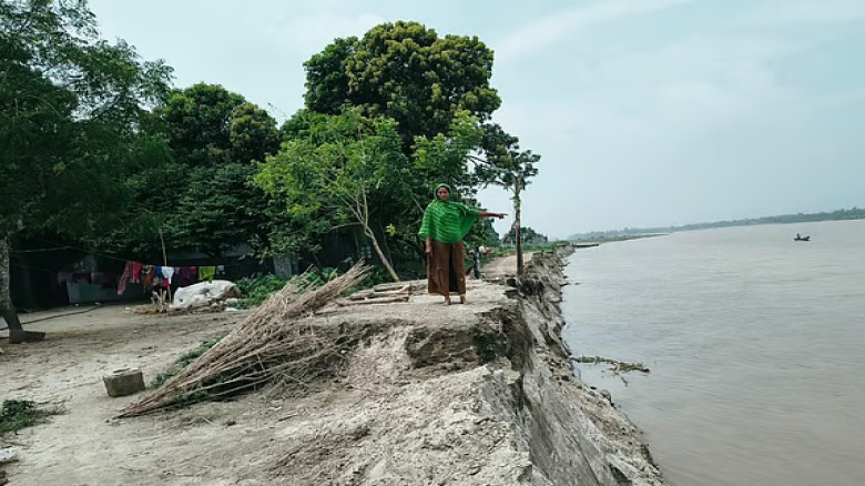 Homes and farmland are disappearing before the eyes of residents